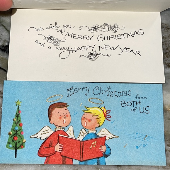 Vintage Sangamon Unique Family Christmas Cards in Box - Picture 2 of 4